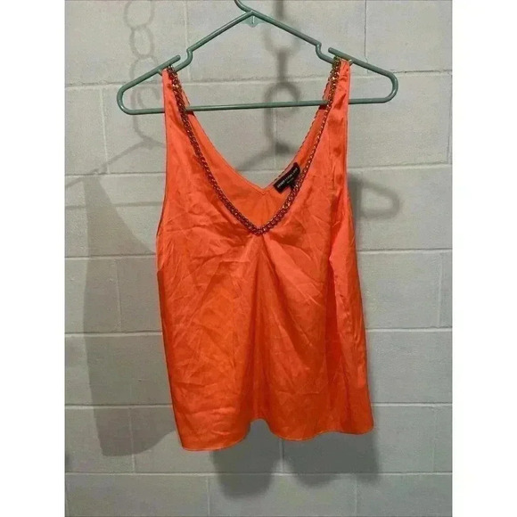 Generation Love Women's Dallas Chain Tank Papaya Career Cocktail Formal Sexy NWT - Picture 2 of 8